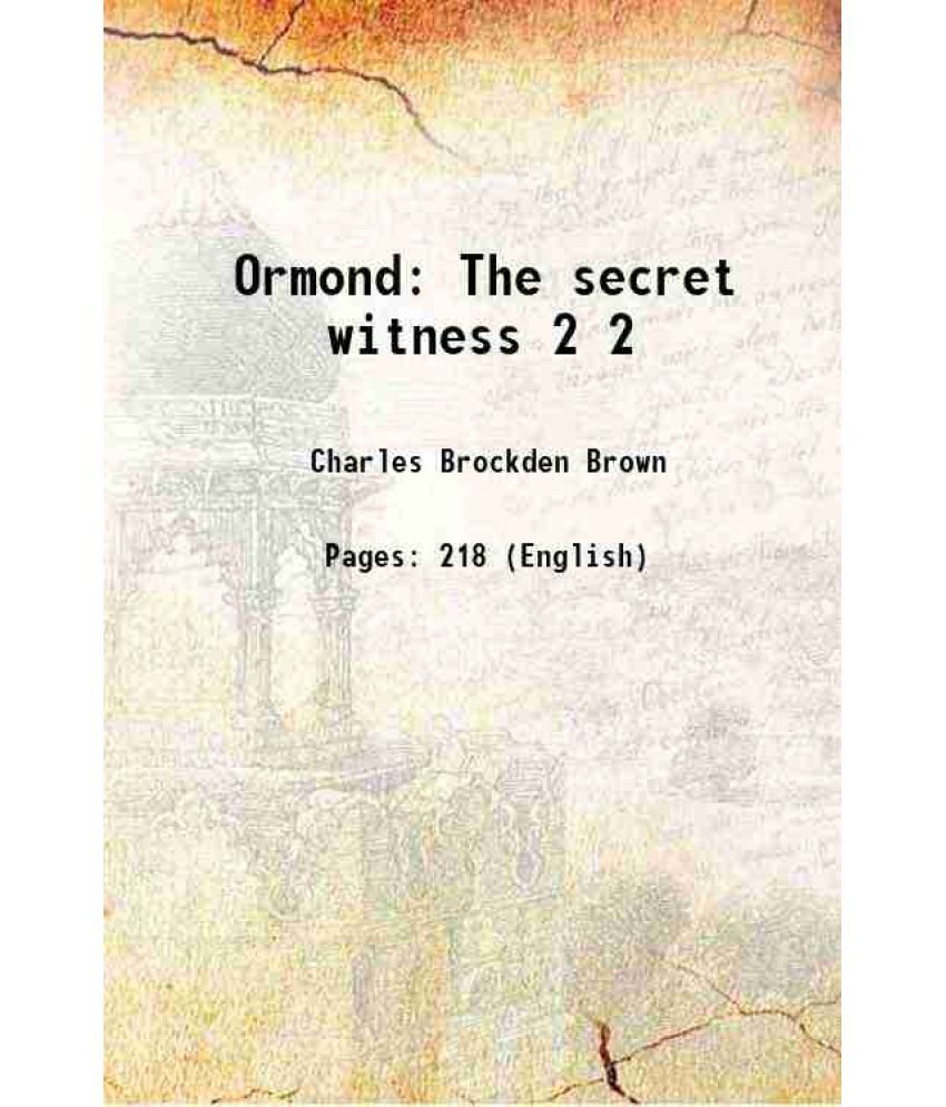     			Ormond The secret witness Volume 2 1811 [Hardcover]