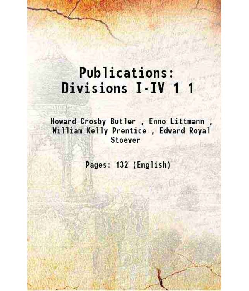     			Publications Divisions I-IV Volume 1 1911 [Hardcover]