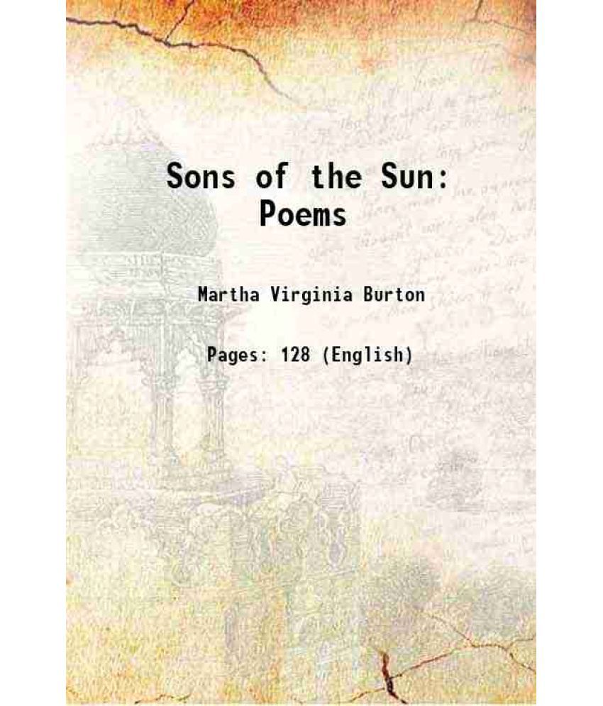     			Sons of the Sun Poems 1907 [Hardcover]
