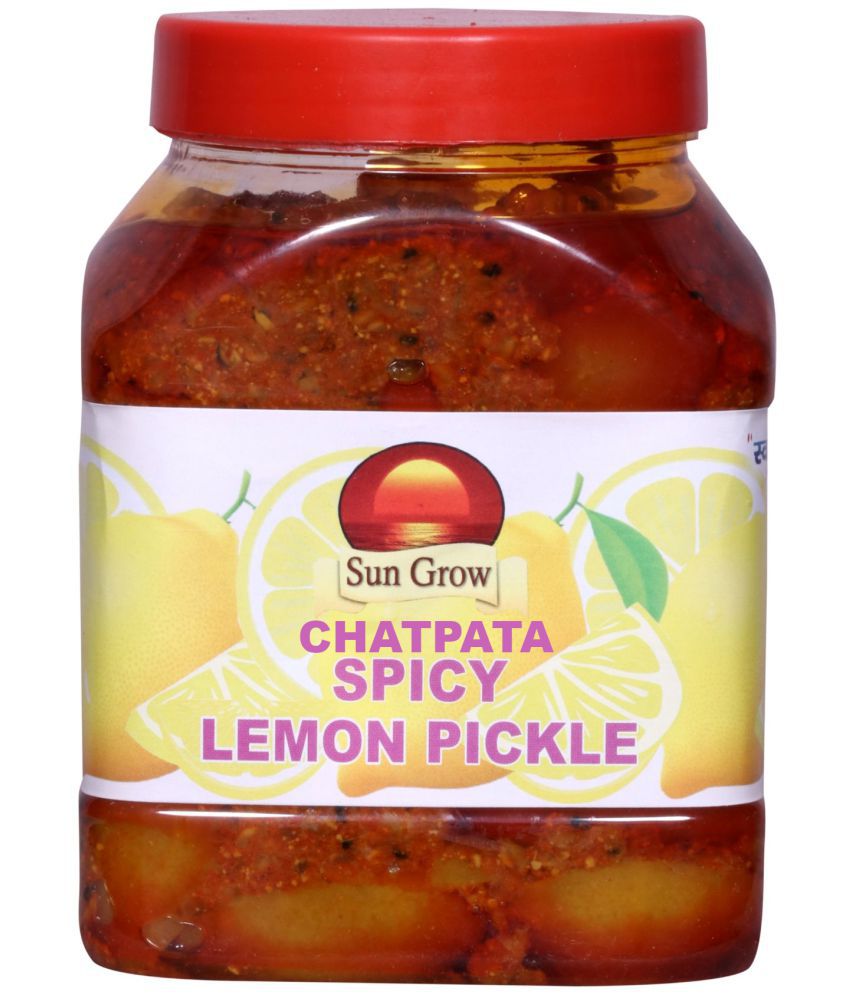     			Sun Grow Homemade Chatpata Organic Spicy Lemon Pickle | Nimbu Ka Achar Pickle 1 kg
