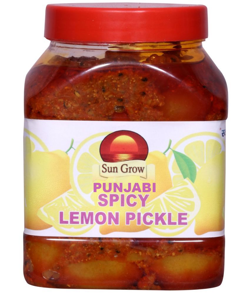     			Sun Grow Homemade Punjabi Organic Spicy Lemon Pickle | Nimbu Ka Achar Pickle 1 kg