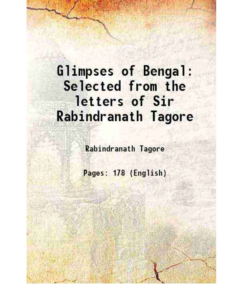     			The letters of Sir Rabindranath Tagore 1885-1895 1921 [Hardcover]