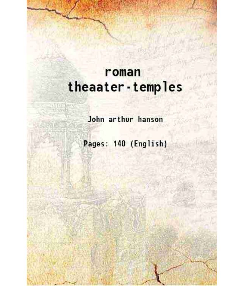     			roman theaater-temples 1959 [Hardcover]