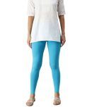 De Moza - Light Blue Cotton Women's Leggings ( Pack of 1 )