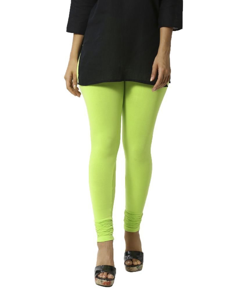     			De Moza - Green Cotton Women's Leggings ( Pack of 1 )