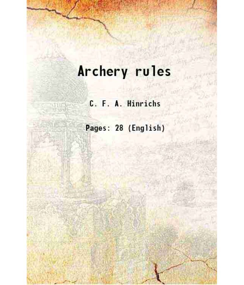     			Archery rules 1870