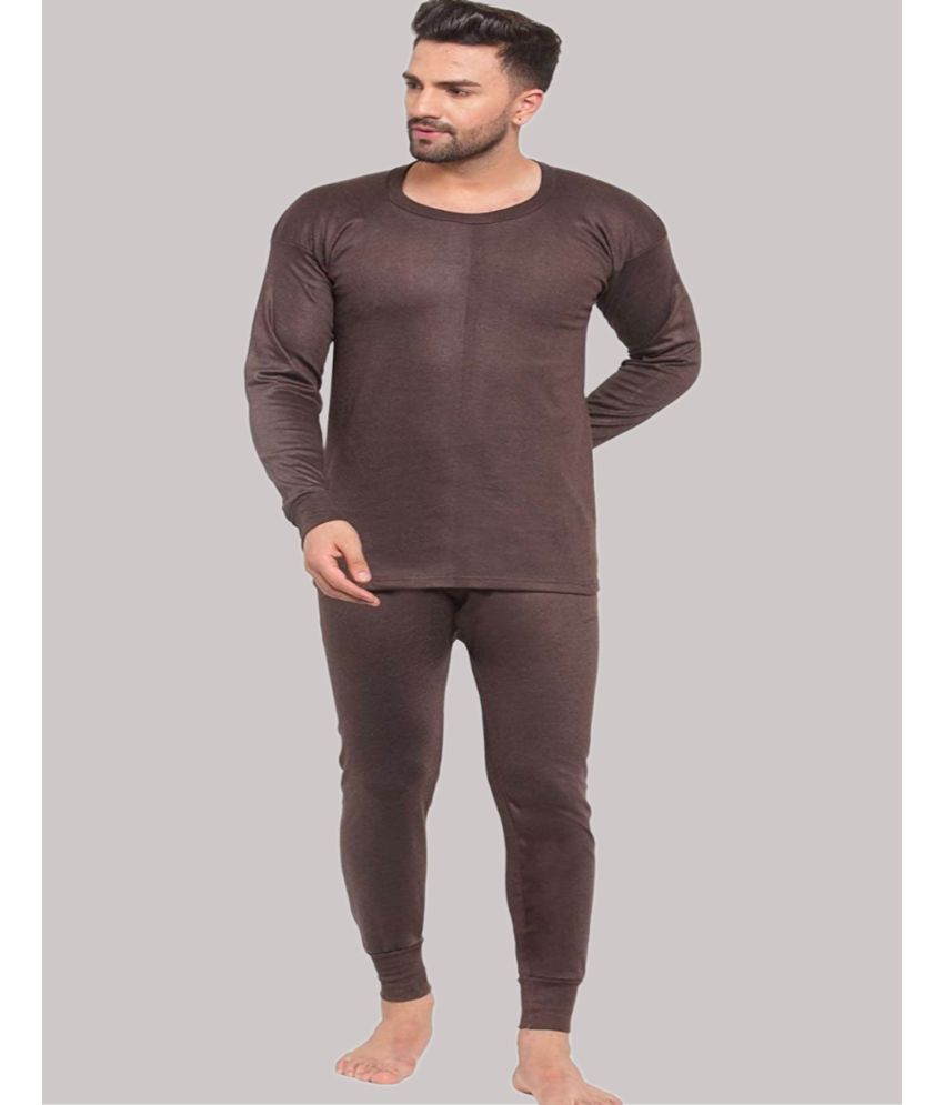     			Atwal - Brown Woollen Men's Thermal Sets ( Pack of 1 )