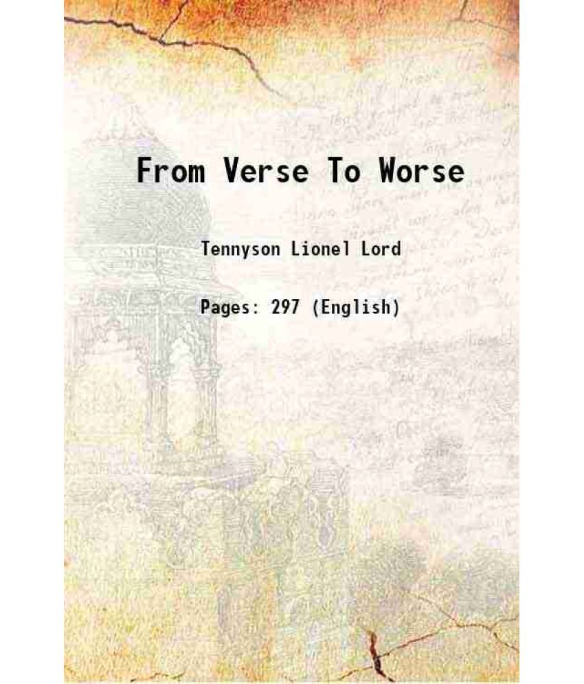     			From Verse To Worse 1933