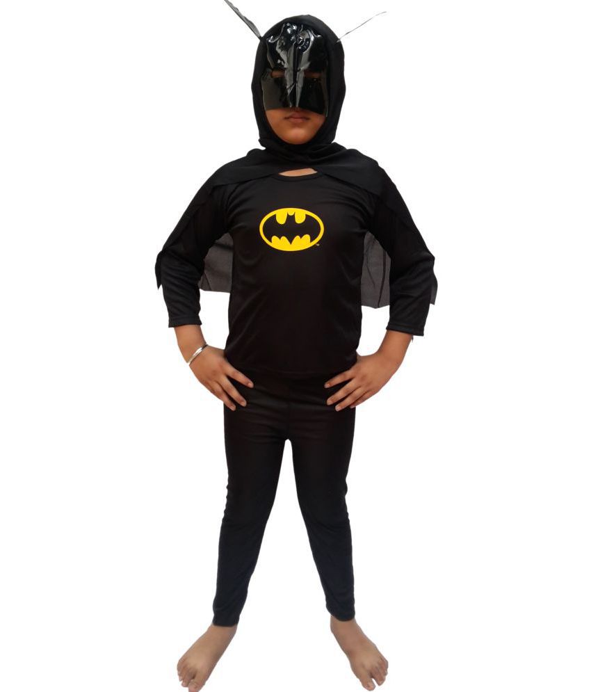    			Kaku Fancy Dresses Bat Super Hero Costume -Black, 7-8 Years, for Boys