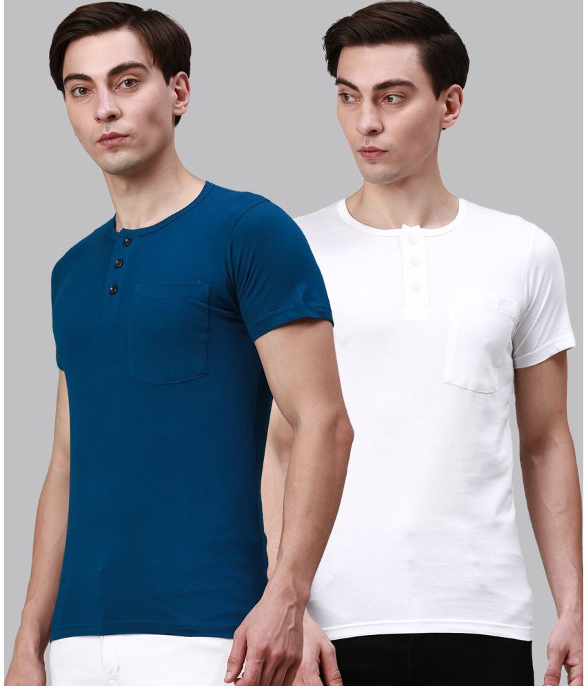     			Lux Cozi - Multicolor Cotton Regular Fit Men's T-Shirt ( Pack of 2 )