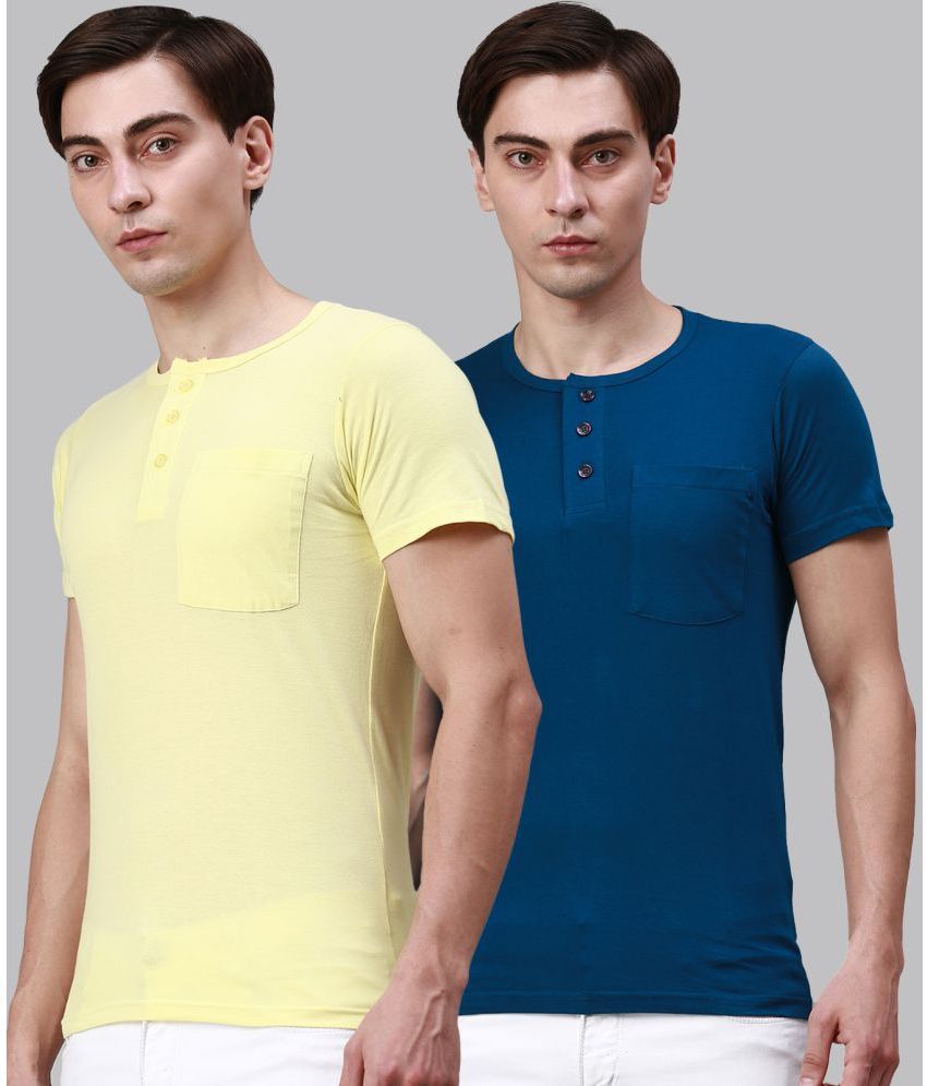     			Lux Cozi - Multicolor Cotton Regular Fit Men's T-Shirt ( Pack of 2 )