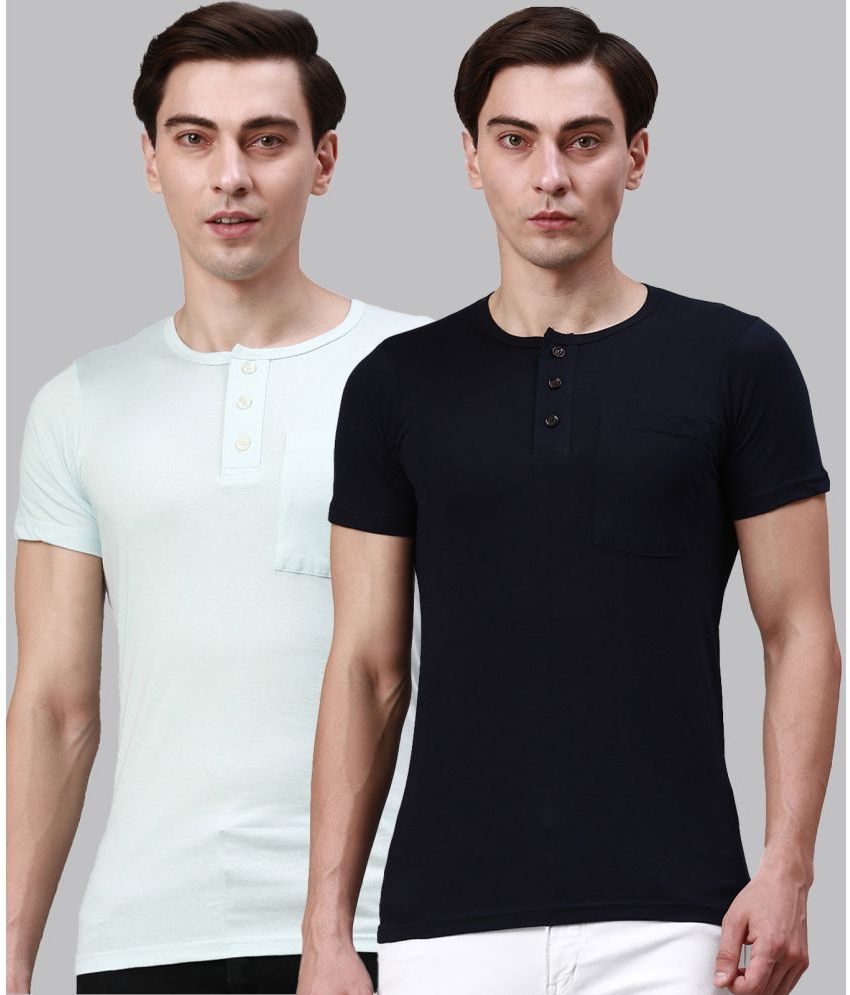     			Lux Cozi - Multicolor Cotton Regular Fit Men's T-Shirt ( Pack of 2 )