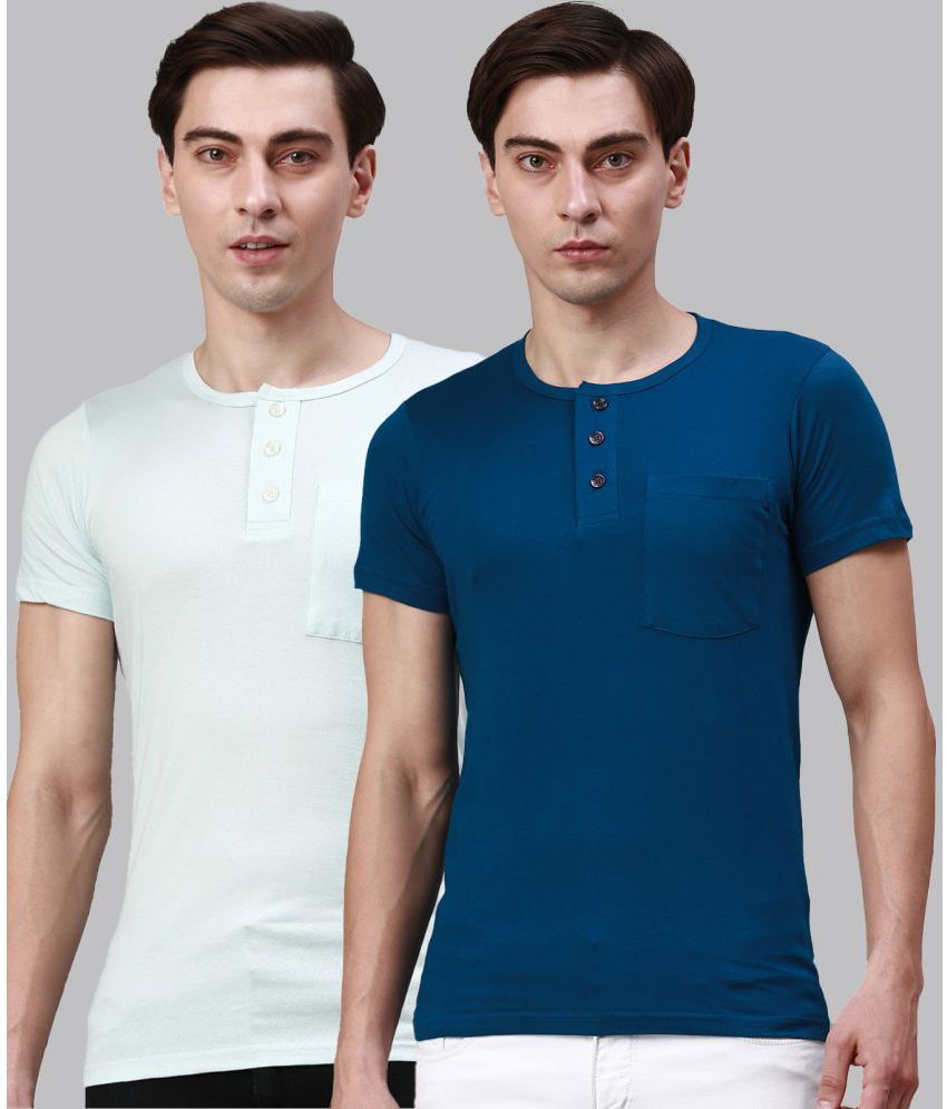     			Lux Cozi - Multicolor Cotton Regular Fit Men's T-Shirt ( Pack of 2 )