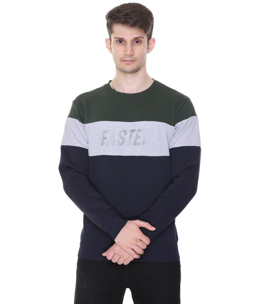     			RF RAVES - Green Fleece Regular Fit Men's Sweatshirt ( Pack of 1 )