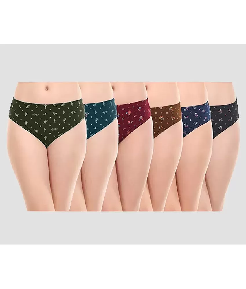 Sleazy - Multicolor Cotton Printed Women's Hipster ( Pack of 6 ) - Buy  Sleazy - Multicolor Cotton Printed Women's Hipster ( Pack of 6 ) Online at Best  Prices in India on Snapdeal