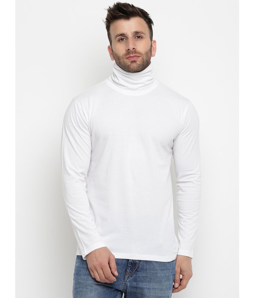     			Gritstones - White Cotton Blend Regular Fit Men's T-Shirt ( Pack of 1 )