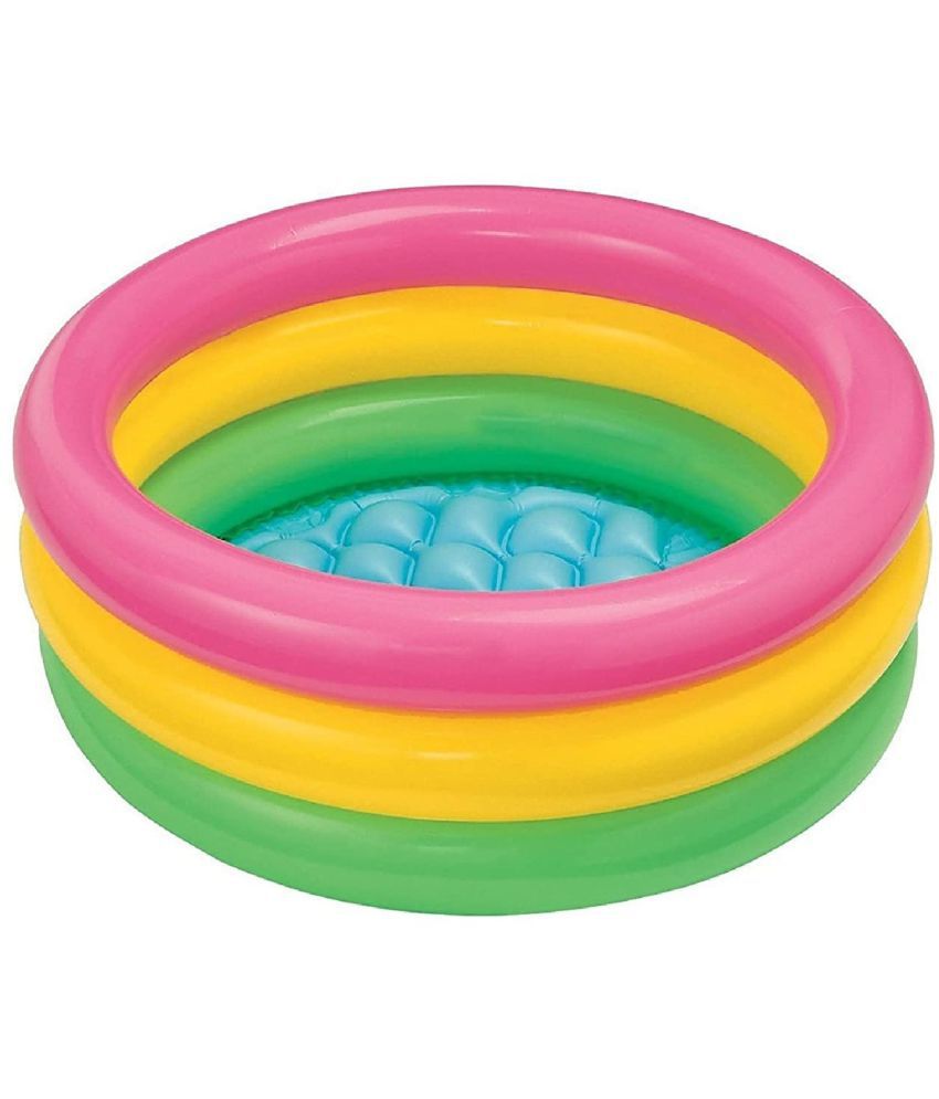     			Inflatable Baby Bath Tub Pool, Multi Color (2-feet)