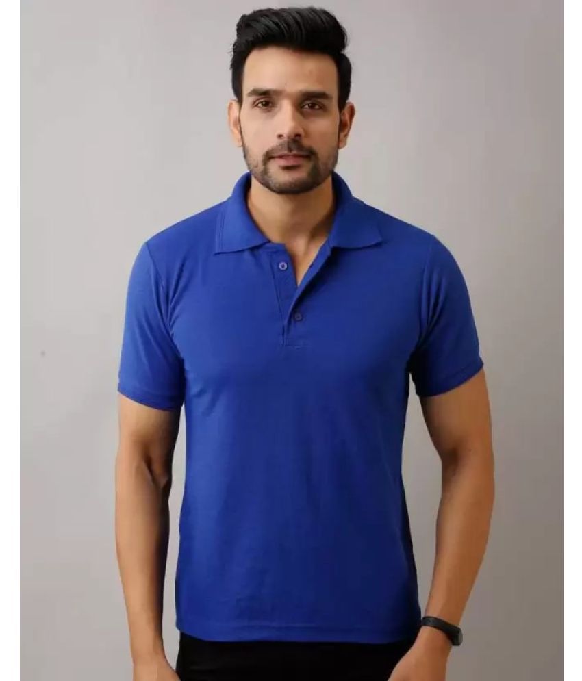     			SKYRISE - Blue Cotton Blend Slim Fit Men's Polo T Shirt ( Pack of 1 )