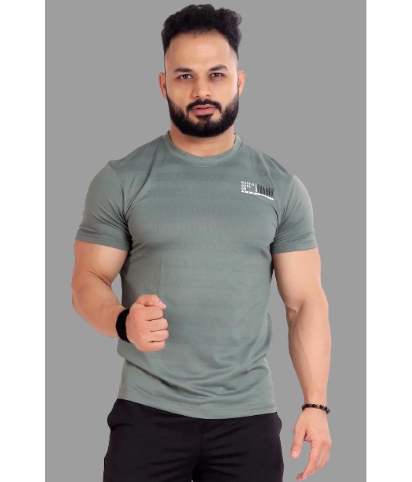     			Fuaark - Green Polyester Slim Fit Men's Sports T-Shirt ( Pack of 1 )