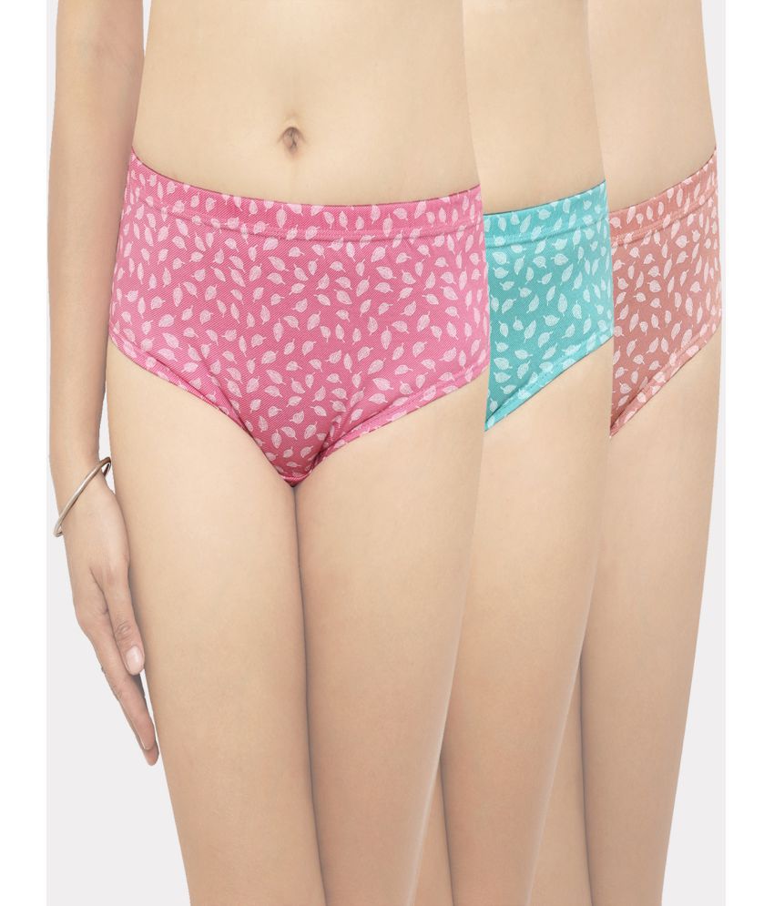     			IN CARE LINGERIE - Multi Color Cotton Printed Women's Hipster ( Pack of 3 )