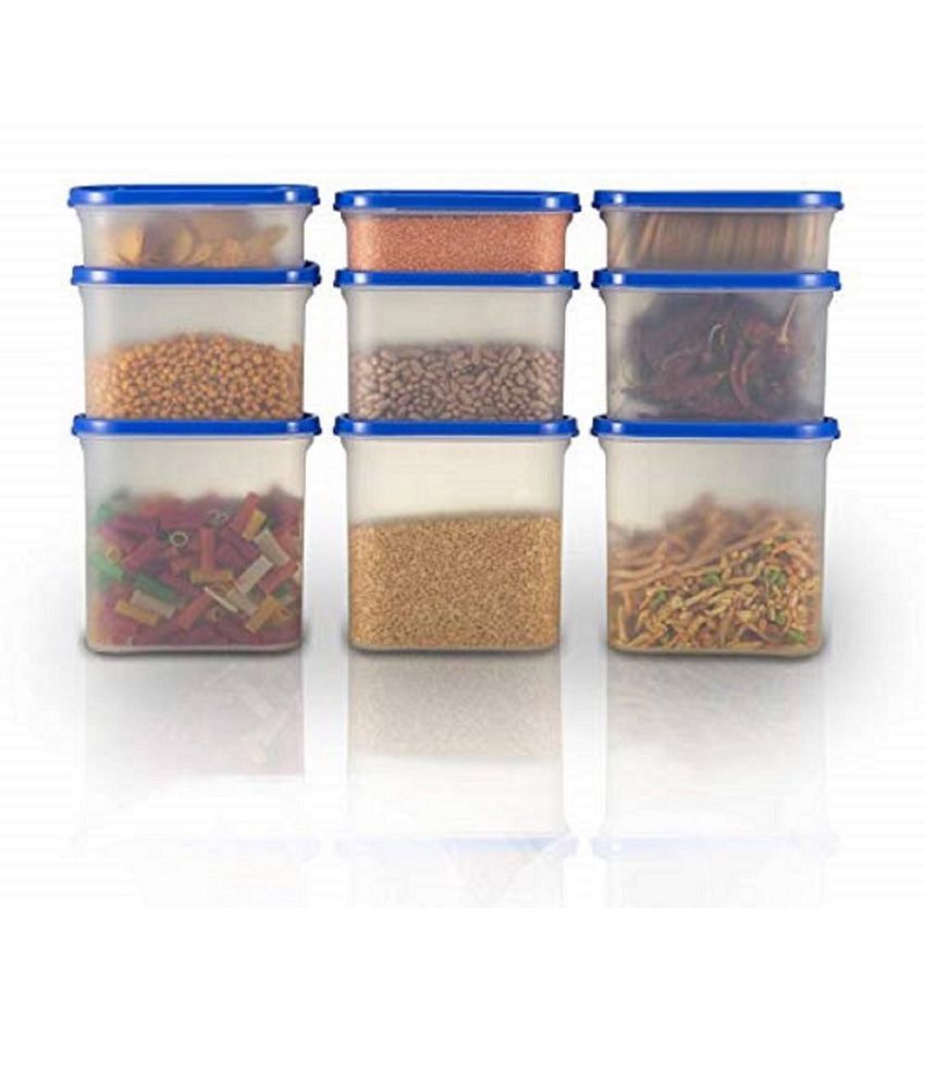     			Analog kitchenware - Polyproplene Navy Blue Dal Container ( Set of 9 - 3000 ML )