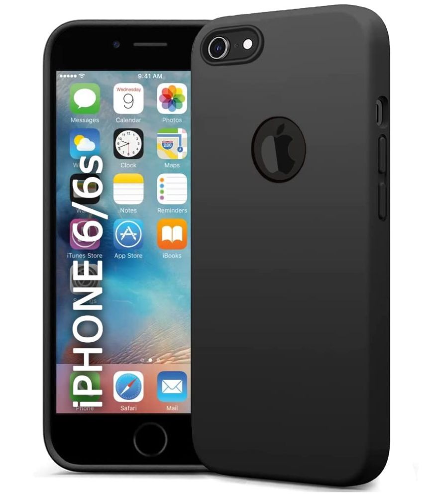     			BEING STYLISH - Black Silicon Plain Cases Compatible For iPhone 6S ( Pack of 1 )