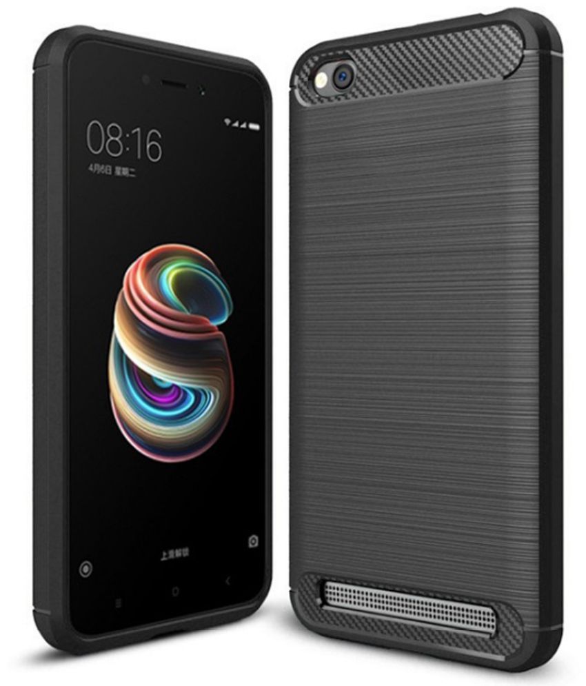     			BEING STYLISH - Black Silicon Plain Cases Compatible For Redmi 5A ( Pack of 1 )