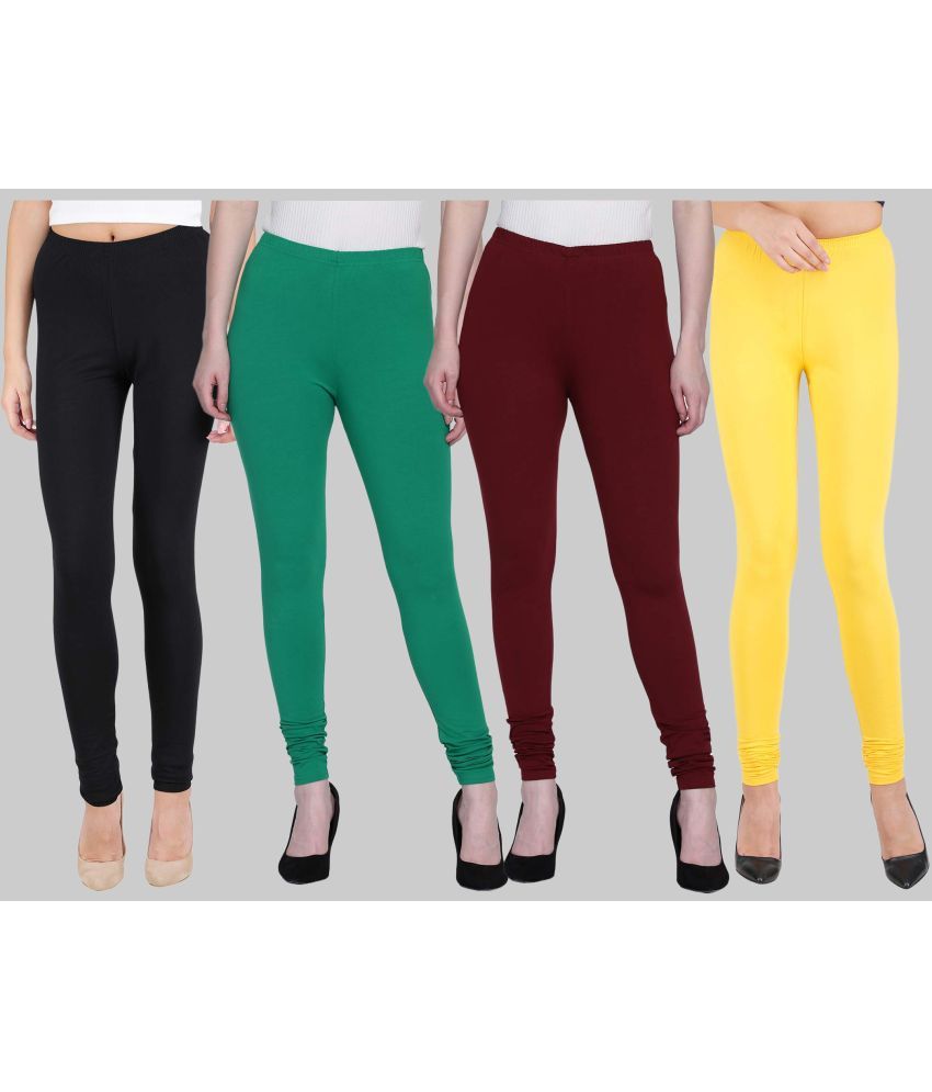     			FnMe - Multicolor Cotton Women's Leggings ( Pack of 4 )