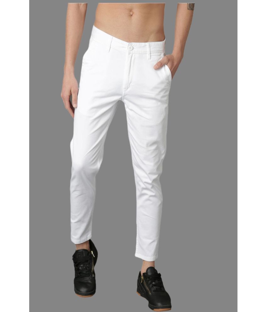     			HALOGEN White Regular Chinos ( Pack of 1 )