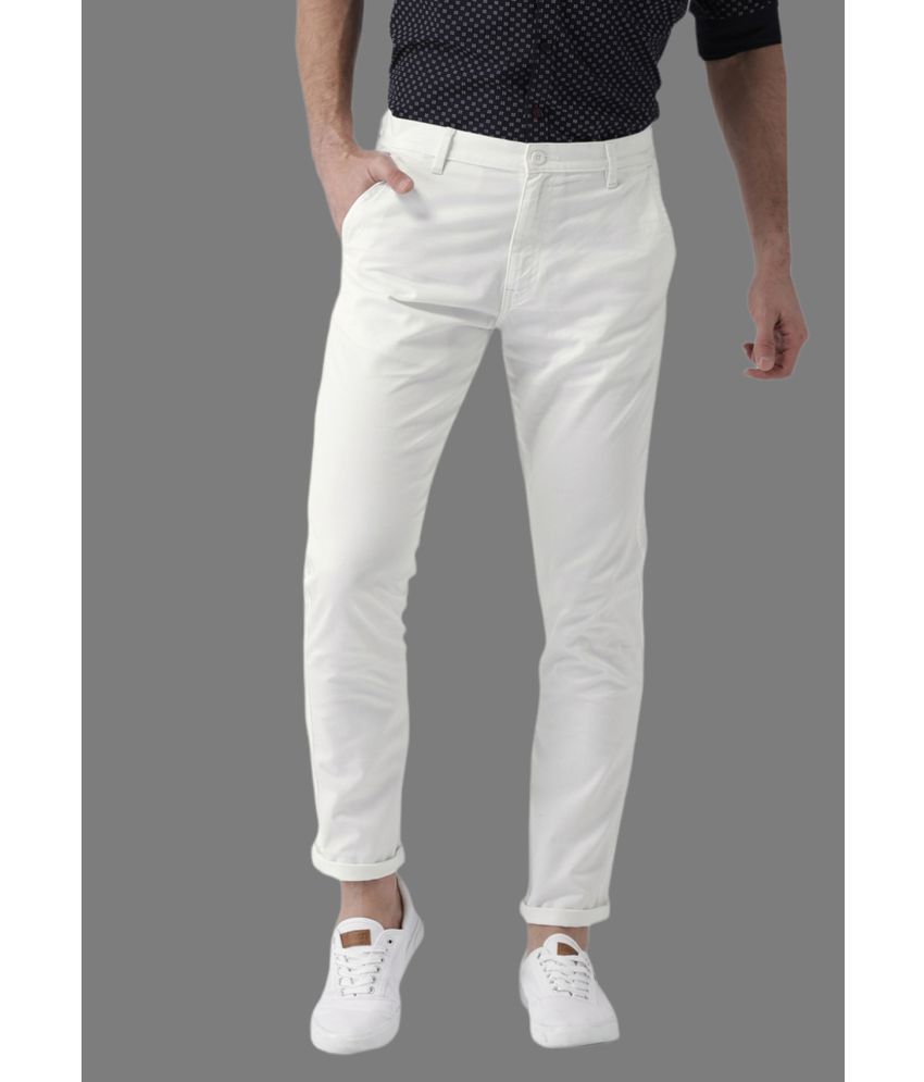     			HALOGEN White Regular Chinos ( Pack of 1 )