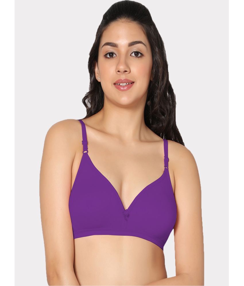     			IN CARE LINGERIE Cotton Non Padded Women's T-Shirt Bra ( Purple )