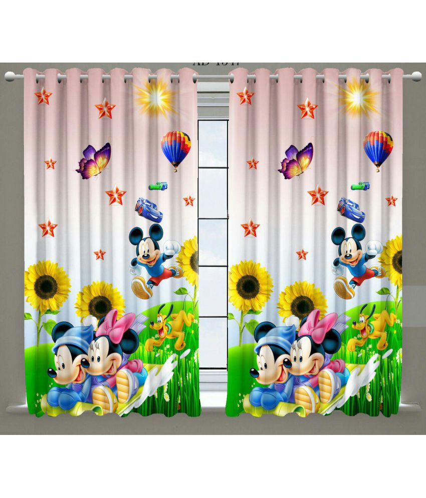     			Koli collections - Multicolor Polyester Printed Door Curtain ( Pack of 2 )