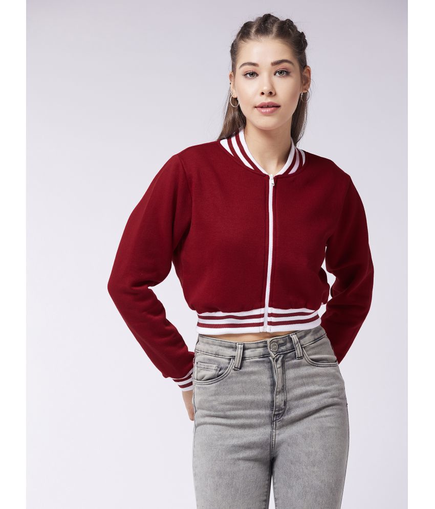     			Miss Chase "-" Poly Cotton Maroon Bomber Jackets Pack of 1