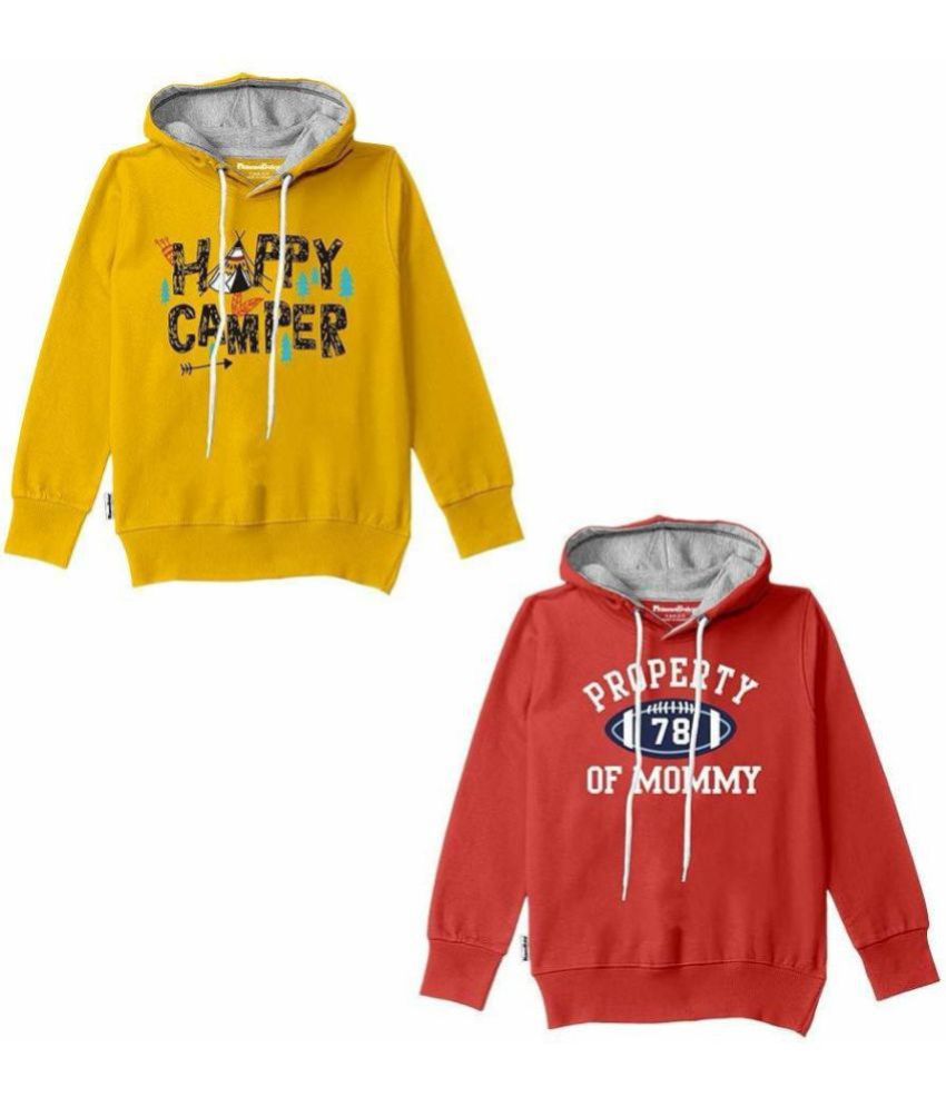     			NammaBaby - Red Cotton Blend Boys Sweatshirt ( Pack of 2 )