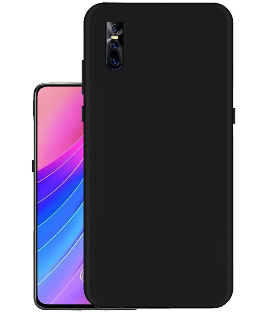     			Spectacular Ace - Black Silicon Plain Cases Compatible For Vivo V15 Pro ( Pack of 1 )