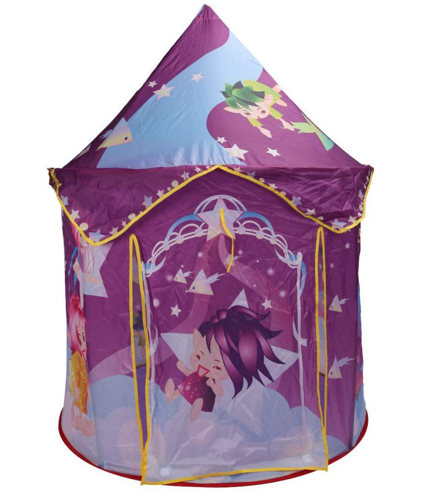 Toyshine Purple Princess Castle theme theme tent house for Kids (Pink, Balls Not Included)