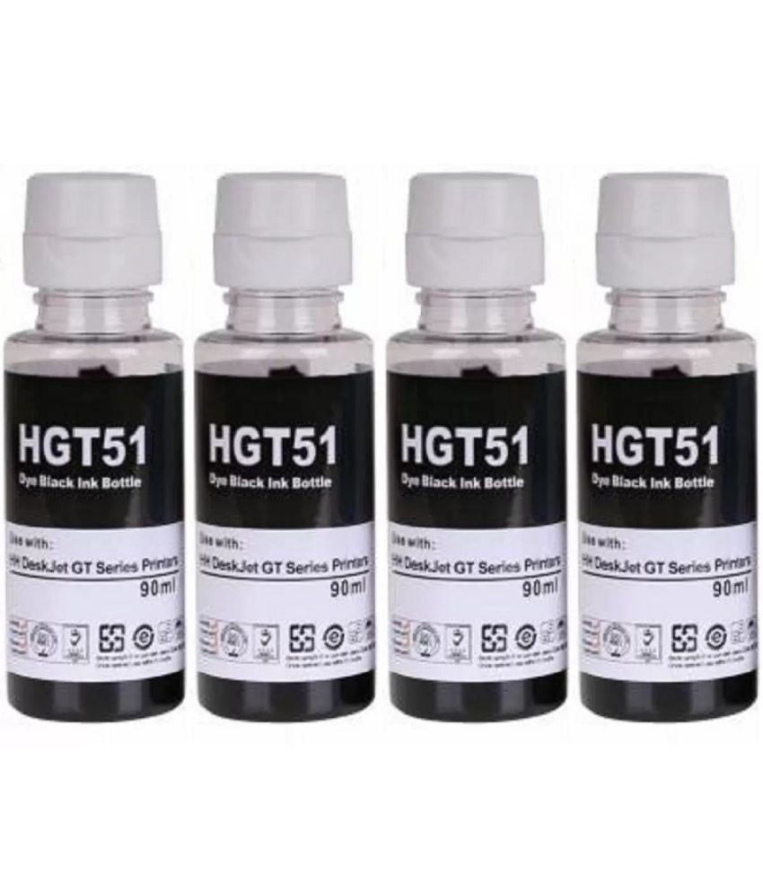     			zokio GT51 INK For 5810 Black Pack of 4 Cartridge for GT51 Ink ,5820,5821 310,315,316,319,410,415,416,419, Smart Tank 115,500,510,515,516,720,750,790