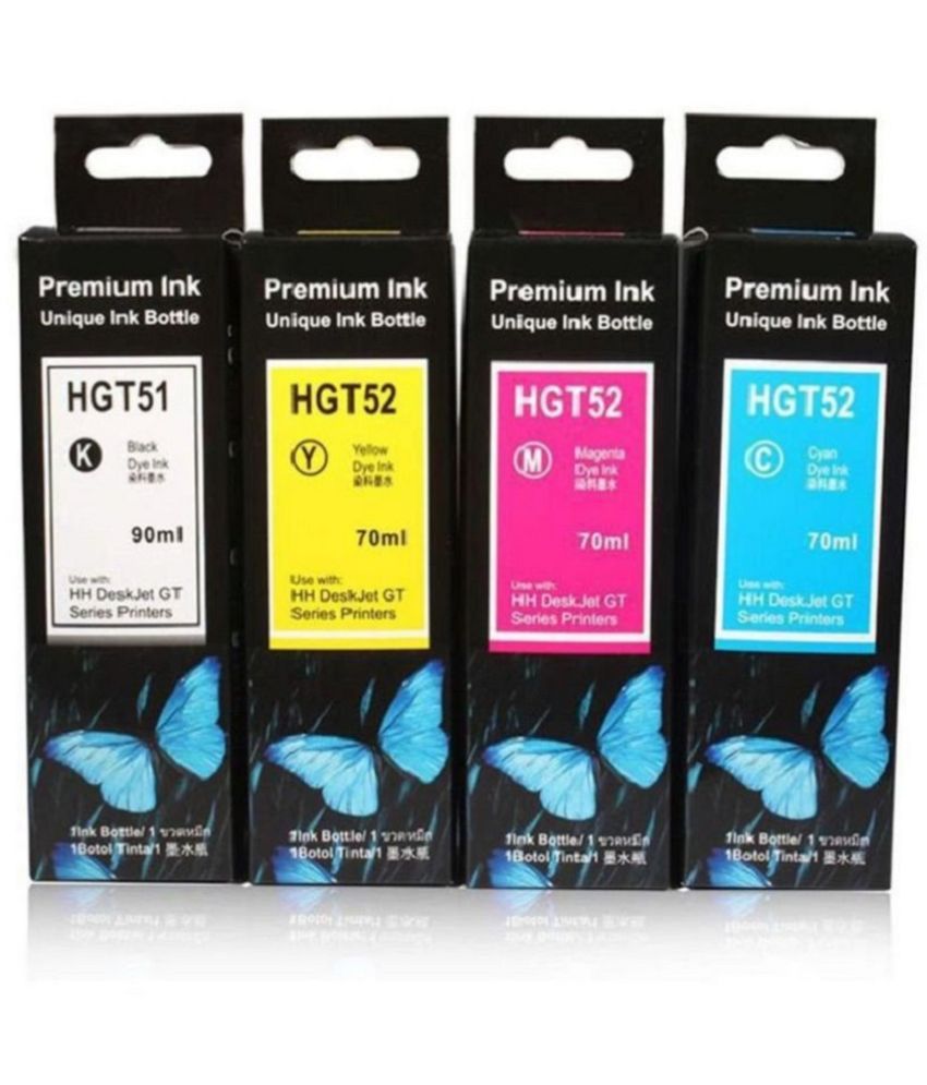     			zokio GT5152 For H_P 310 Multicolor Pack of 4 Cartridge for Refill ink for GT51/GT52 - GT5810,GT5820, 310,315,319,410,415,419 Tank Wireless