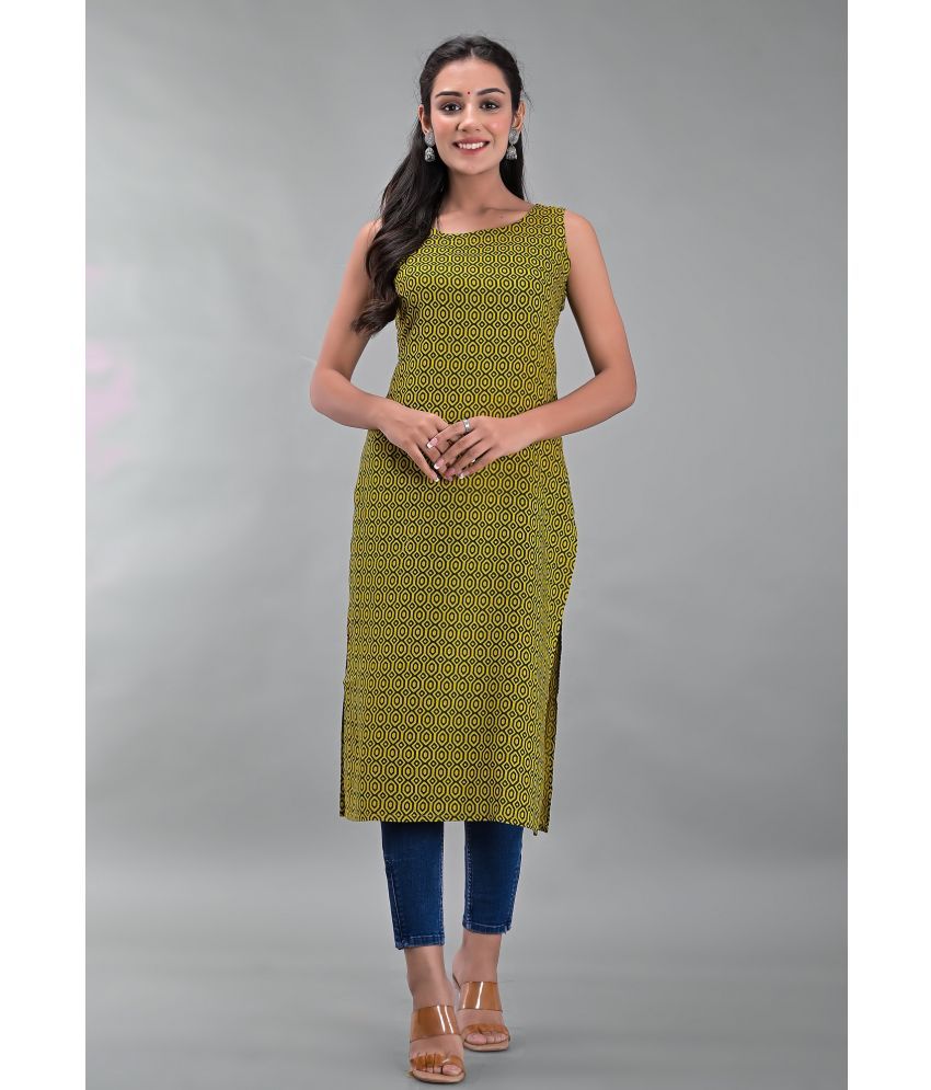     			Clothy N Wave - Green Rayon Women's Straight Kurti ( Pack of 1 )