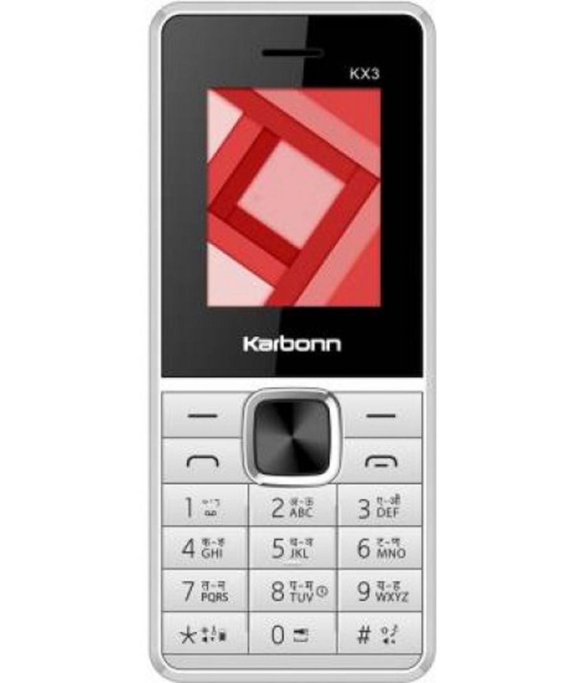     			Karbonn KX3 Dual SIM Feature Phone White Grey