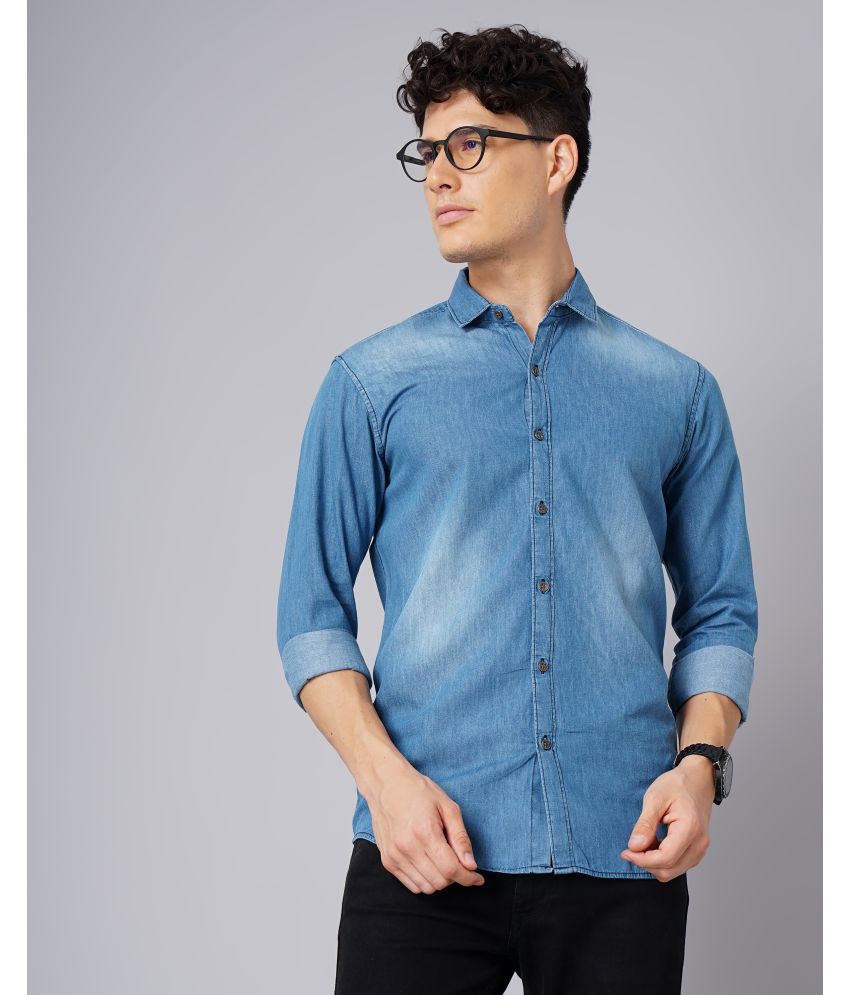     			Paul Street - Blue Denim Slim Fit Men's Casual Shirt ( Pack of 1 )