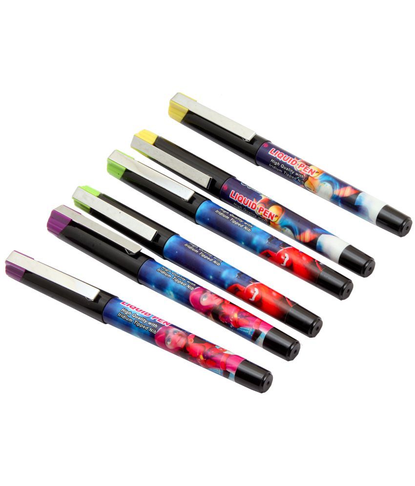     			Srpc Set Of 6 Bikshu Cartoon Edition Cartridge System Liquid Fountain Pens For School Children