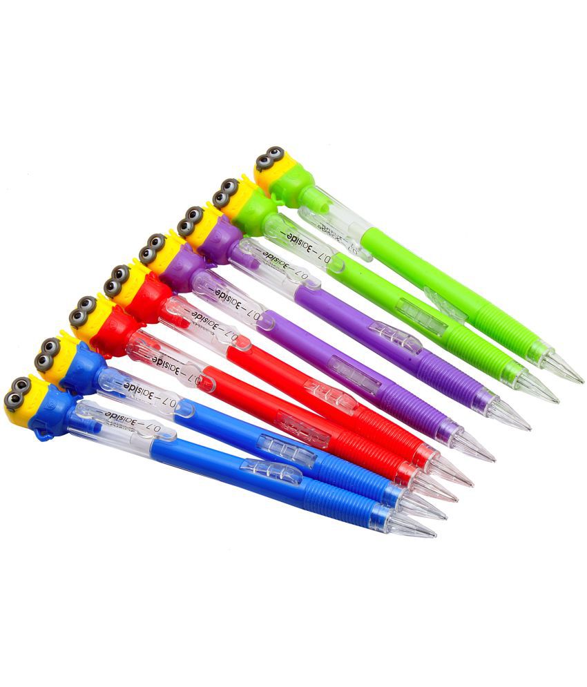     			Srpc Set Of 8 Minion Edition 0.7mm Mechanical Pencils For School Children Kids
