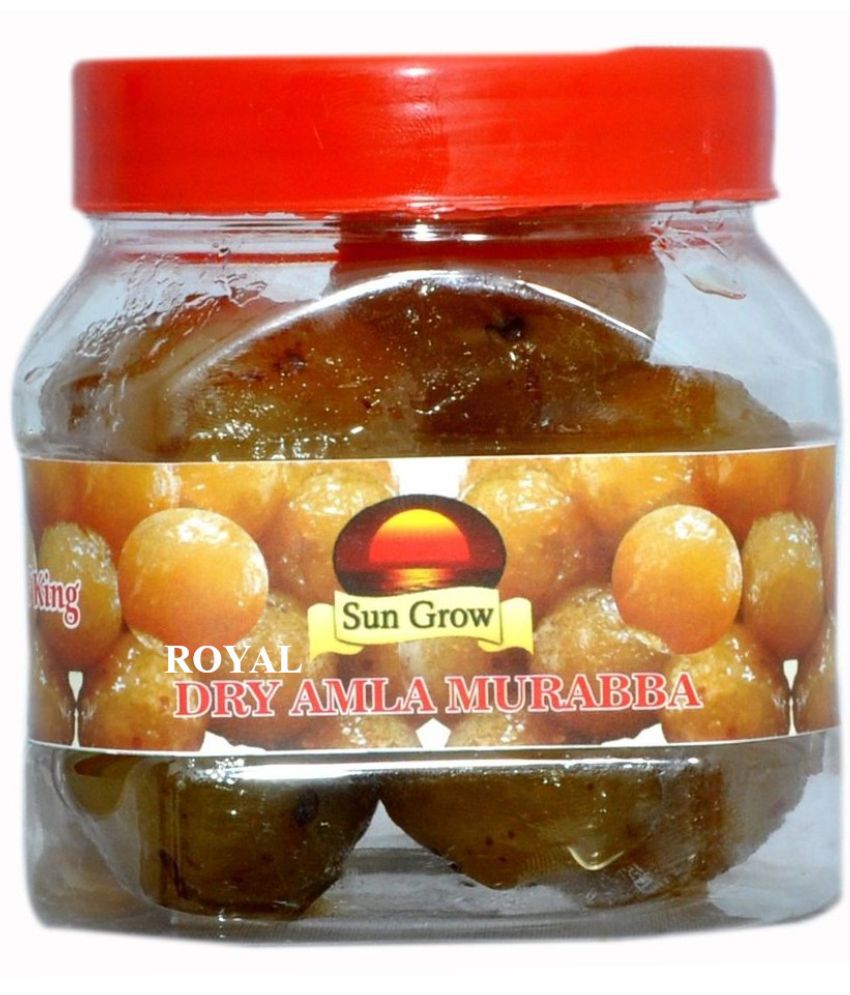     			Sun Grow Royal MotherMade Home Made Organic Ghar Ka Bana Natural Dry Amla Murabba with Almond (Badam) Pickle 500 g