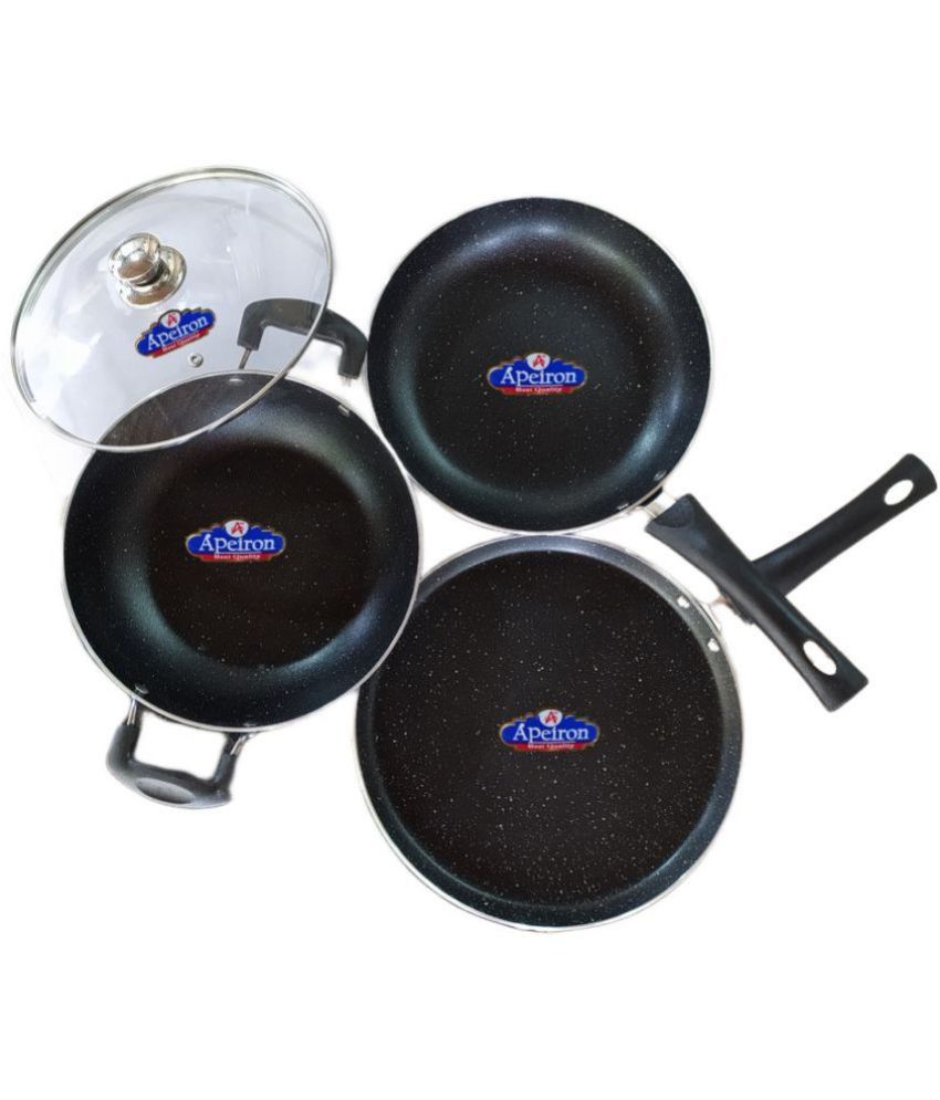     			APEIRON - Aluminium Black Non-Stick Cookware Sets ( Set of 1 )