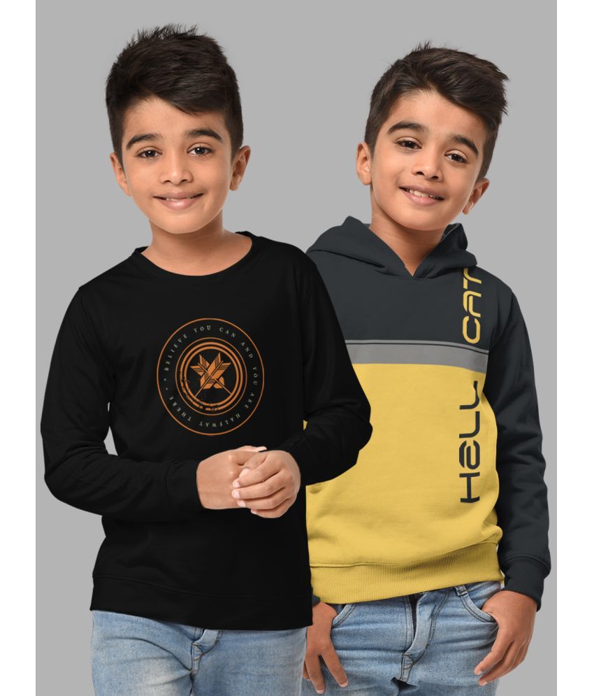     			HELLCAT Pack of 2 Boys Cotton Blend Sweatshirt ( Multicolor )