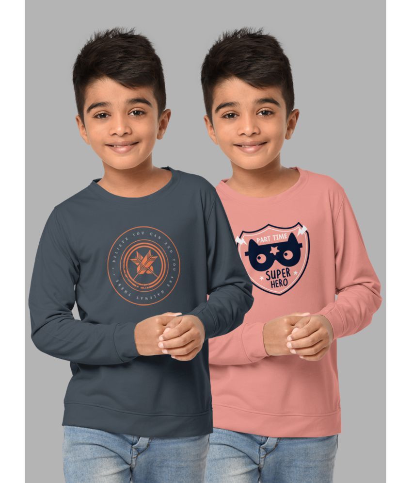     			HELLCAT Pack of 2 Boys Cotton Blend Sweatshirt ( Multicolor4 )