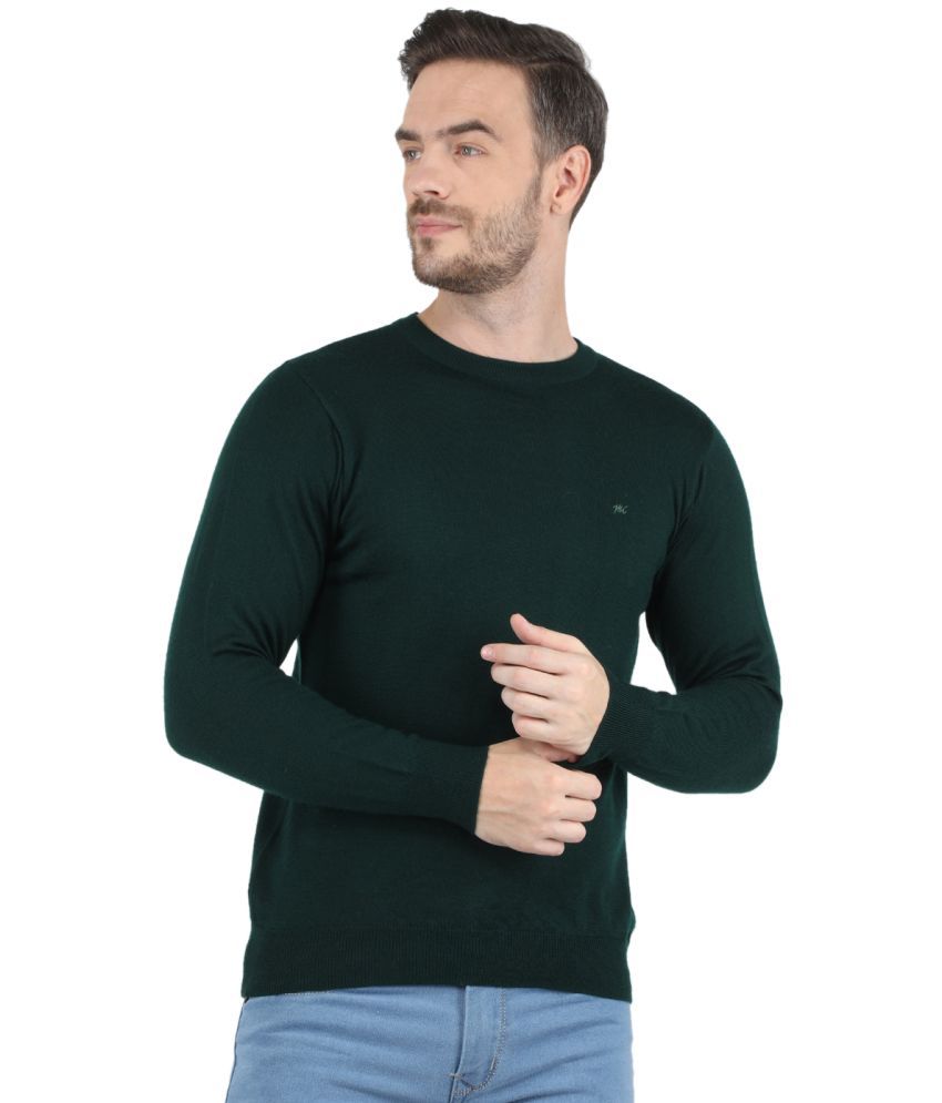     			Monte Carlo - Green Woollen Men's Pullover Sweater ( Pack of 1 )