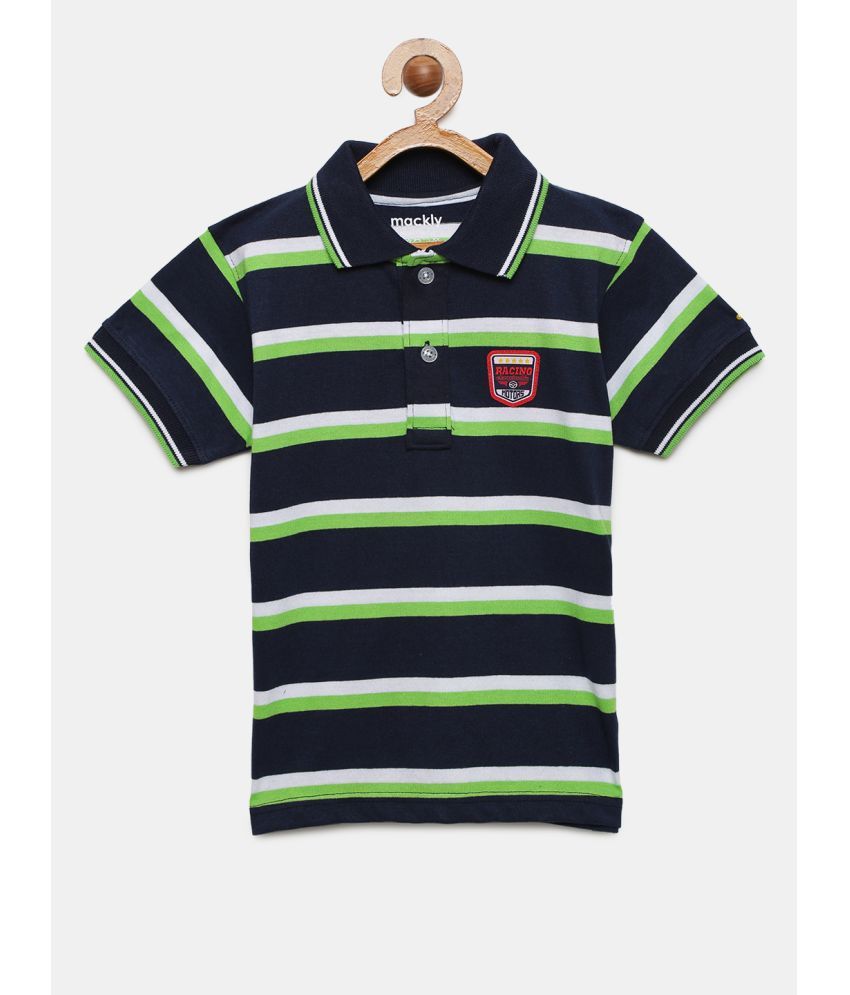     			Mackly Pack of 1 Boys Cotton Polo T-Shirt ( Green )