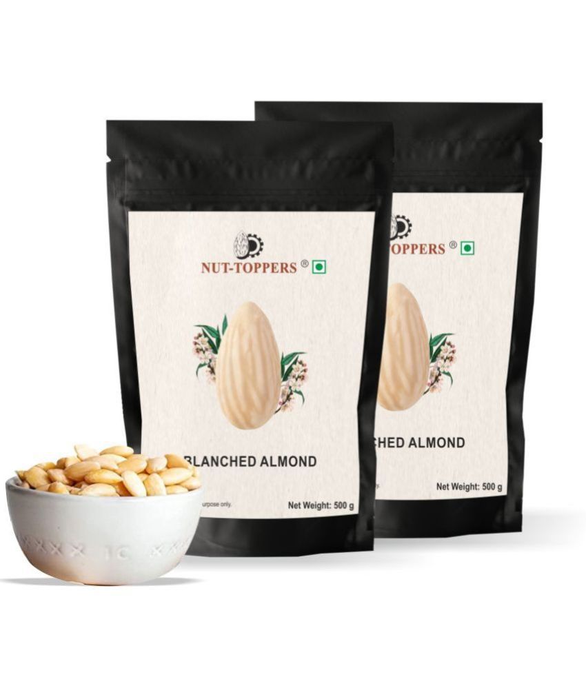     			Nut Toppers Blanched Almonds Whole (500g x 2)